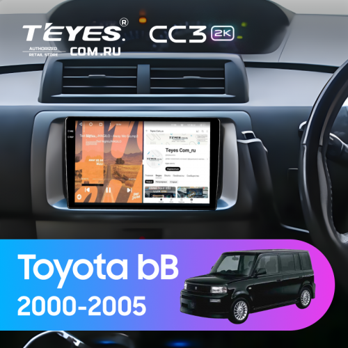 Штатная магнитола Teyes CC3 2K 4/32 Toyota bB 1 (2000-2005)