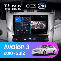 Штатная магнитола Teyes CC3 2K 4/32 Toyota Avalon 3 XX30 (2010-2012) F2