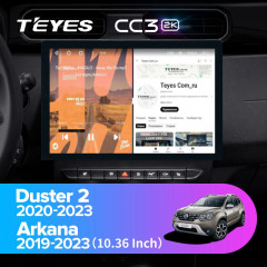 Штатная магнитола Teyes CC3 2K 360 6/128 Renault Arkana (2019-2021) F2 (13")
