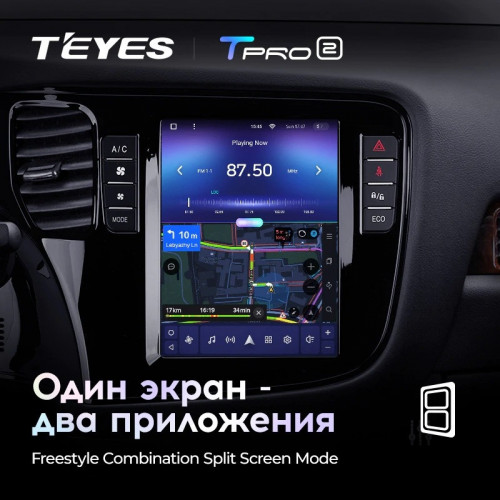 Штатная магнитола Tesla style Teyes TPRO 2 4/64 Mitsubishi Outlander 3 GF0W GG0W (2012-2018)