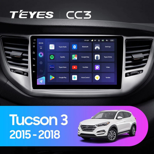 Штатная магнитола Teyes CC3 4/64 Hyundai Tucson 3 (2015-2018) Тип-A