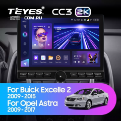 Штатная магнитола Teyes CC3 2K 6/128 Opel Astra J (2009-2017) (13&quot; с кнопками)