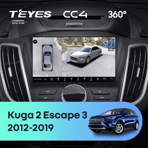Штатная магнитола Teyes CC4 360 6/64 Ford Kuga 2 (2012-2019) Тип-B