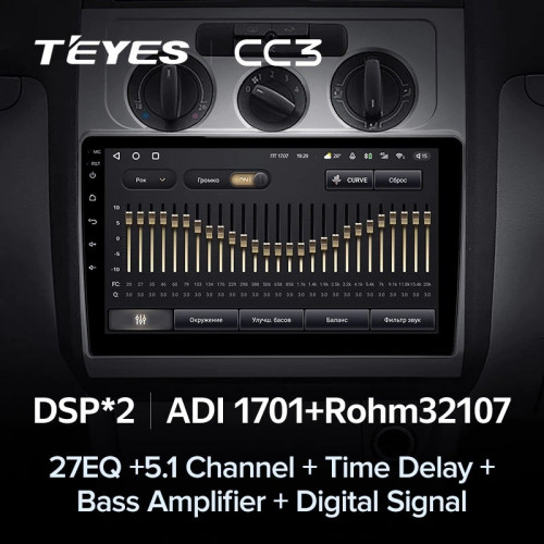 Штатная магнитола Teyes CC3 4/64 Volkswagen Touran 1 (2003-2010) F1