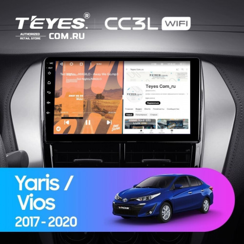 Штатная магнитола Teyes CC3L WiFi 2/32 Toyota Yaris (2017-2020) F2