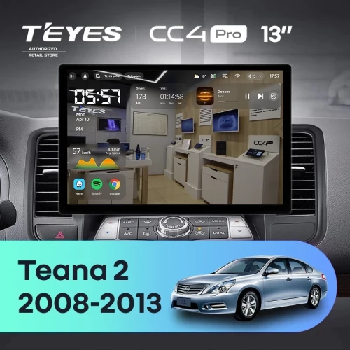 Штатная магнитола Teyes CC4 Pro 12/256 Nissan Teana J32 (2008-2013) Тип-A (13")