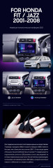 Штатная магнитола Teyes CC3 6/128 Honda Fit GD (2001-2008) Правый руль