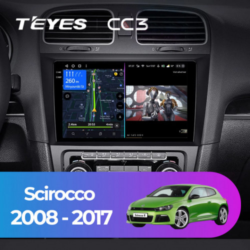 Штатная магнитола Teyes CC3 6/128 Volkswagen Scirocco (2008-2017)