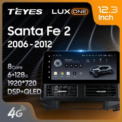 Штатная магнитола Teyes LUX ONE 4/32 Hyundai Santa Fe 2 (2006-2012)