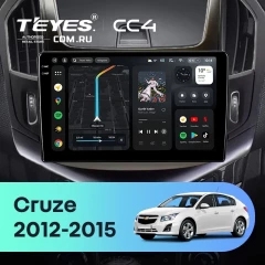 Штатная магнитола Teyes CC4 6/64 Chevrolet Cruze J300 J308 (2012-2015) F2 (черная)