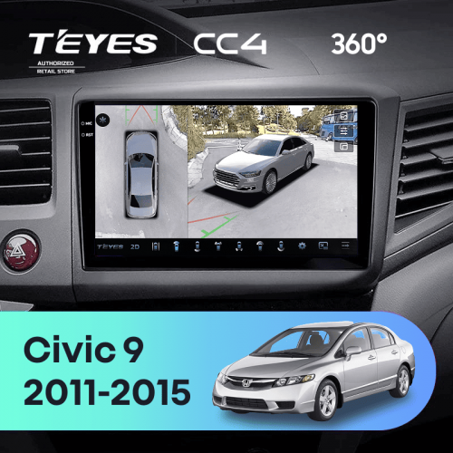 Штатная магнитола Teyes CC4 360 6/64 Honda Civic 9 FB FK FD (2011-2015)