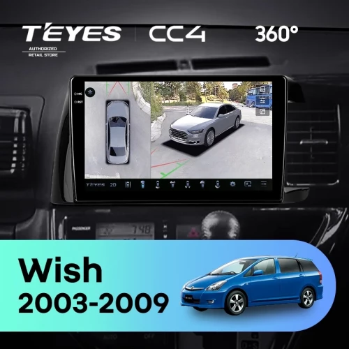 Штатная магнитола Teyes CC4 360 8/128 Toyota Wish (2003-2009) F1 Правый руль