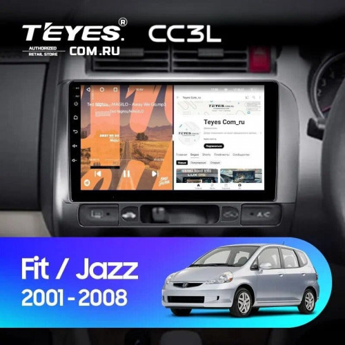 Штатная магнитола Teyes CC3L 4/32 Honda Fit GD (2001-2008) Правый руль