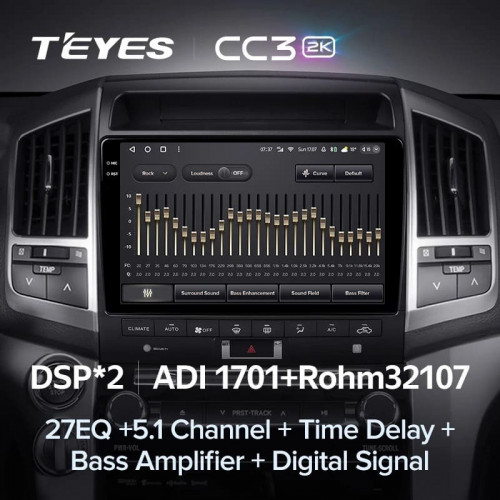 Штатная магнитола Teyes CC3 2K 6/128 Toyota Land Cruiser 11 200 (2007-2015) F3 Тип-C