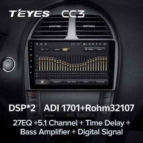 Штатная магнитола Teyes CC3 4/64 Lexus ES350 5 V XV40 (2006-2012) Тип-С