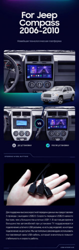 Штатная магнитола Teyes CC3 4/64 Jeep Compass 1 MK (2006-2010)