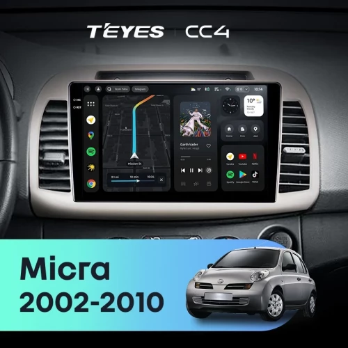 Штатная магнитола Teyes CC4 8/128 Nissan Micra K12 (2002-2010)