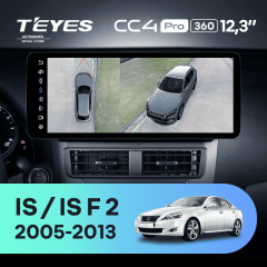 Штатная магнитола Teyes CC4 Pro 12.3" 360 12/256 Lexus IS F 200D 220D 250 250C 300 350 350C 2 XE20 (2005-2013)
