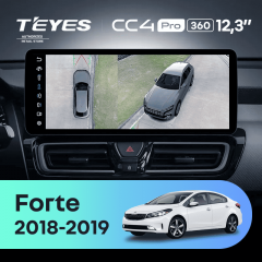 Штатная магнитола Teyes CC4 Pro 12.3" 360 12/256 Kia Forte (2018-2019)