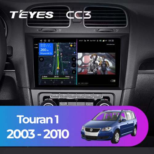 Штатная магнитола Teyes CC3 6/128 Volkswagen Touran 1 (2003-2010)