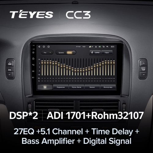 Штатная магнитола Teyes CC3 4/32 Lexus LS430 XF30 (2000-2006) F2