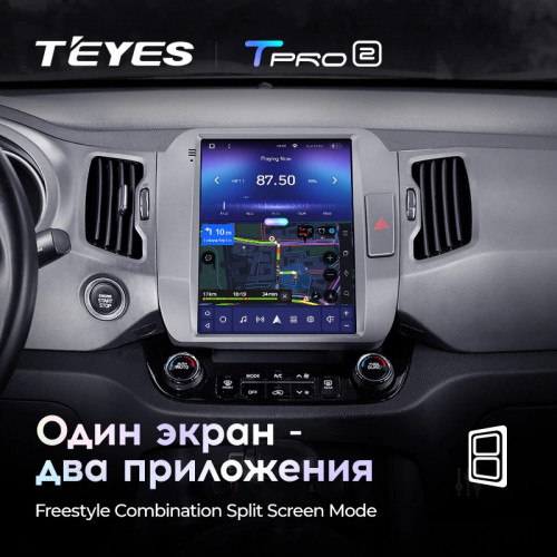 Штатная магнитола Tesla style Teyes TPRO 2 4/64 Kia Sportage 3 SL (2010-2016) Тип-AВ