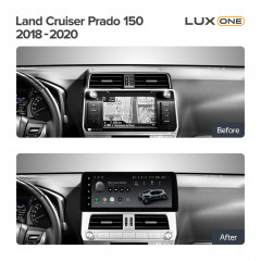 Переходная рамка Toyota Land Cruiser Prado 150 (2018-2020) (12,3")