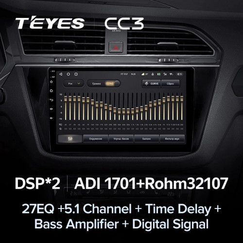 Штатная магнитола Teyes CC3 6/128 Volkswagen Tiguan 2 (2016-2022) Тип-A