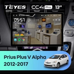 Штатная магнитола Teyes CC4 Pro 8/128 Toyota Prius Plus V Alpha (2012-2017) Правый руль (13")