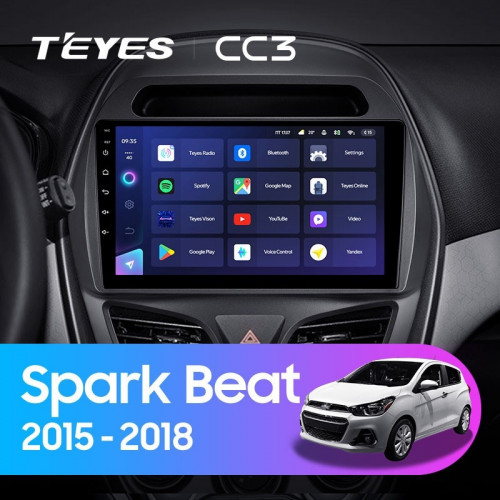 Штатная магнитола Teyes CC3 6/128 Chevrolet Spark Beat (2015-2018) F2