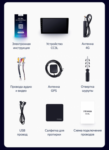 Штатная магнитола Teyes CC3L 4/64 Nissan Rogue 2 (2013-2021) F4 климат контроль Тип-AB с кнопками