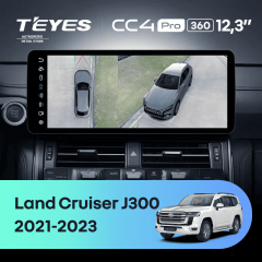 Штатная магнитола Teyes CC4 Pro 12.3" 360 12/256 Toyota Land Cruiser J300 300 (2021-2023) F1