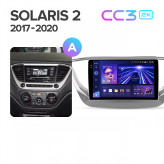 Штатная магнитола Teyes CC3 2K 4/32 Hyundai Solaris 2 (2017-2020) F1 Тип-A
