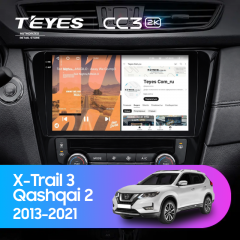 Штатная магнитола Teyes CC3 2K 6/128 Nissan Qashqai 2 (2013-2021) F2 климат контроль Тип-C