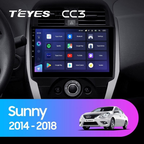 Штатная магнитола Teyes CC3 6/128 Nissan Sunny (2014-2016)