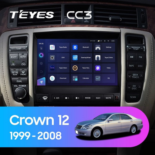 Штатная магнитола Teyes CC3 4/64 Toyota Crown 12 S180 (1999-2008)