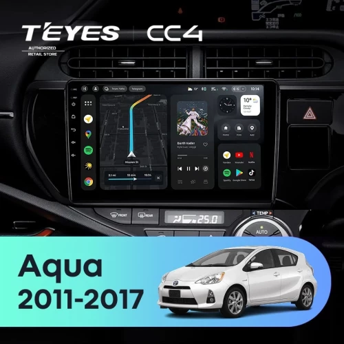 Штатная магнитола Teyes CC4 6/64 Toyota Aqua (2011-2017)