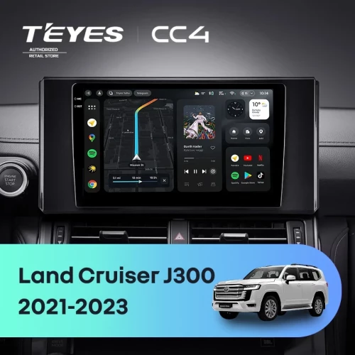 Штатная магнитола Teyes CC4 6/64 Toyota Land Cruiser 300 (2021-2023)