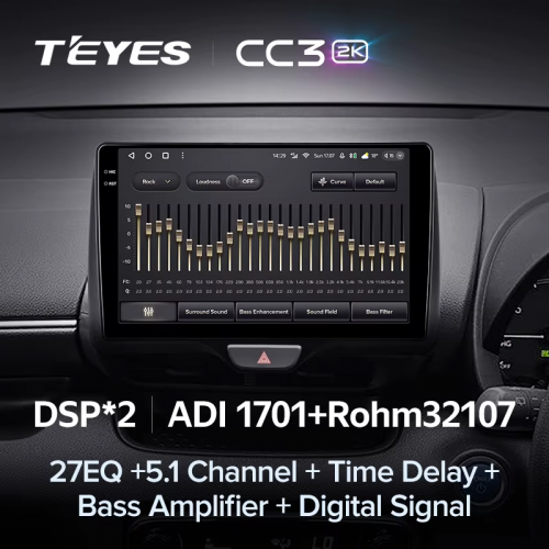 Штатная магнитола Teyes CC3 2K 4/32 Toyota Vios (2020-2023) Правый руль