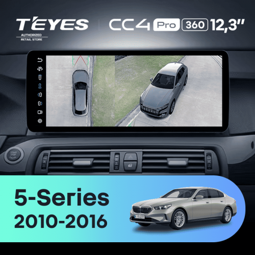 Штатная магнитола Teyes CC4 Pro 12.3" 360 12/256 BMW 5-Series F10 F11 (CIC) (2010-2016) Universal