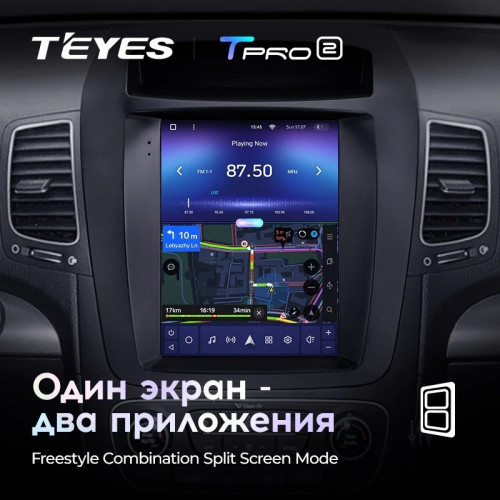 Штатная магнитола Tesla style Teyes TPRO 2 4/32 Kia Sorento 2 XM (2012-2021) HIGH F2