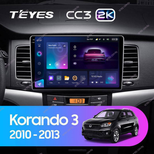 Штатная магнитола Teyes CC3 2K 4/32 SsangYong Korando 3 (2010-2013)