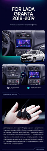 Штатная магнитола Teyes CC3 6/128 Lada Granta Cross (2018-2023)