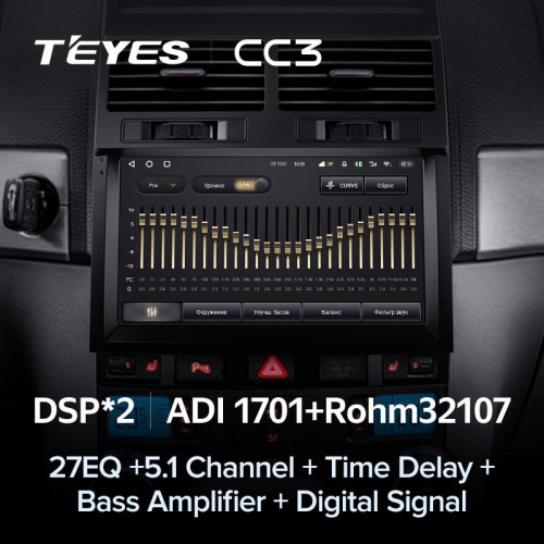 Штатная магнитола Teyes CC3 6/128 Volkswagen Touareg GP (2002-2010) F1