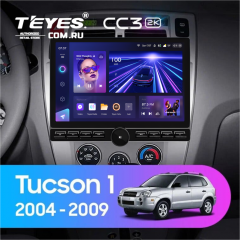 Штатная магнитола Teyes CC3 2K 6/128 Hyundai Tucson 1 (2004-2009) (13" с кнопками)
