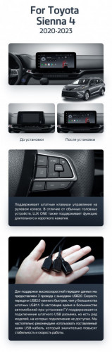 Штатная магнитола Teyes LUX ONE 6/128 Toyota Sienna 4 XL40 (2020-2023)