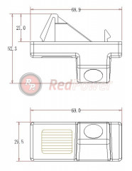 Камера заднего вида Redpower Premium TOY169 Toyota Prado 120 запаска под днищем, TL100 (2002-2009), TL 200 (2007-2014)