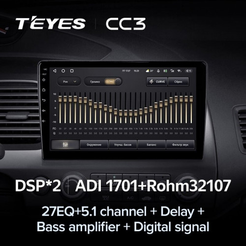 Штатная магнитола Teyes CC3 4/64 Honda Civic Hatchback (2006-2012)