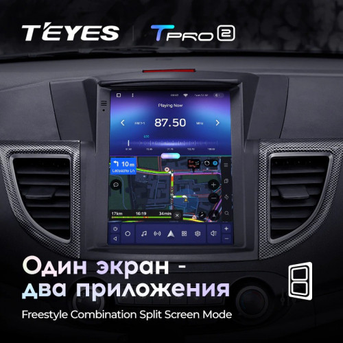 Штатная магнитола Tesla style Teyes TPRO 2 4/64 Honda CR-V 4 RM RE (2011-2015) Тип-C