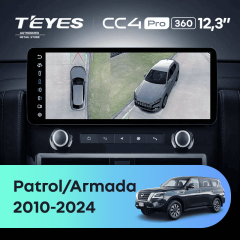 Штатная магнитола Teyes CC4 Pro 12.3" 360 8/128 Nissan Armada Y62 (2010-2024)